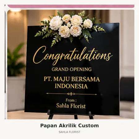Papan Bunga Akrilik Mangkubumi